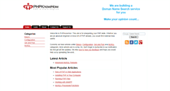 Desktop Screenshot of phpknowhow.com